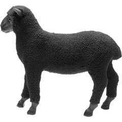 Deco Figurine Happy Sheep Wool Black 37cm cena un informācija | Interjera priekšmeti | 220.lv