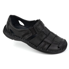 Vīriešu vasaras ādas slip-on apavi 902MP SUMMER black 8383-T cena un informācija | Sieviešu kurpes | 220.lv