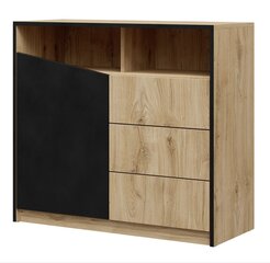 Kumode Adrk Furniture Atson, brūna/melna cena un informācija | Kumodes | 220.lv