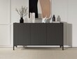 Kumode Adrk Furniture Larista, melna cena un informācija | Kumodes | 220.lv