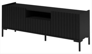 TV skapītis Adrk Furniture Larista, melns cena un informācija | TV galdiņi | 220.lv