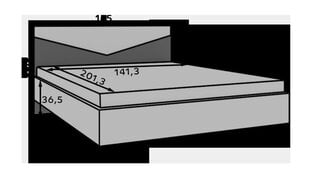 Кровать ADRK Furniture Atson, 140x200 см, коричневая/белая цена и информация | Кровати | 220.lv