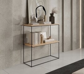 Полка ADRK Furniture Toni, коричневая/черная цена и информация | Полки | 220.lv