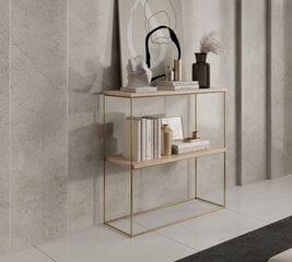 Полка ADRK Furniture Toni, коричневая/золотая цена и информация | Полки | 220.lv