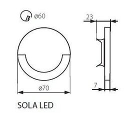 Светильник для лестниц SOLA LED WW 12V теплый - Kanlux цена и информация | Настенные светильники | 220.lv