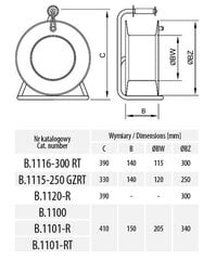 Sadalītājs uz ruļļa, 4x230V + termiskais - 1116-300 RT cena un informācija | Pagarinātāji | 220.lv