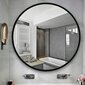 Zender Textil sienas spogulis, melns цена и информация | Vannas istabas spoguļi | 220.lv