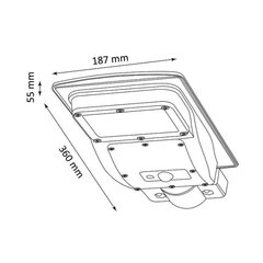 Солнечный уличный светильник STREET 3 с датчиком движения и сумерек с пультом дистанционного управления 315496 цена и информация | Уличное освещение | 220.lv