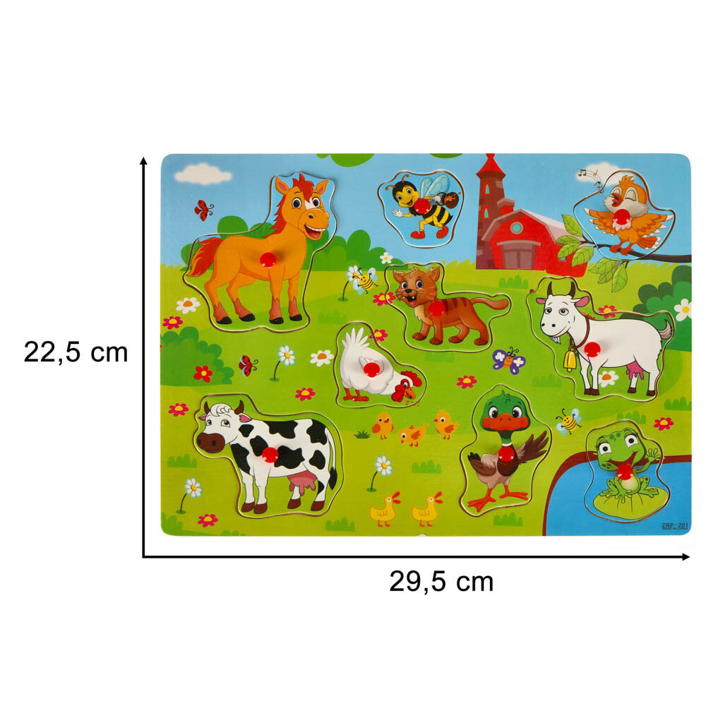 Koka puzle Ferma, 29,5x22,5 cm cena un informācija | Puzles, 3D puzles | 220.lv