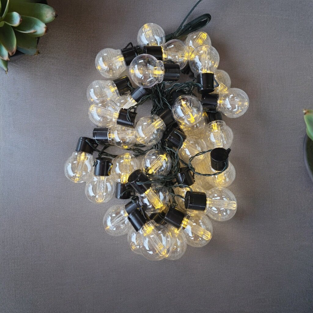 Āra terases vītne 13,5 m, 30+2 LED spuldzes, IP65 cena un informācija | Ziemassvētku lampiņas, LED virtenes | 220.lv