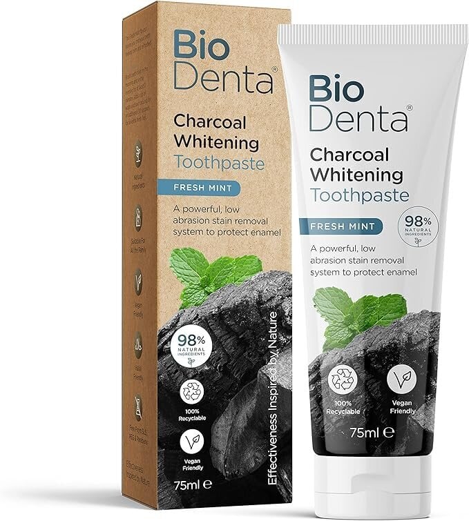 Zobu pasta BioDenta™ Charcoal, 75 ml cena un informācija | Zobu pastas, birstes | 220.lv