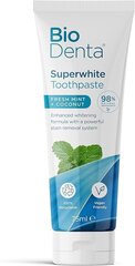 Зубная паста BioDenta™ Superwhite, 75 мл цена и информация | Зубные щетки, пасты | 220.lv