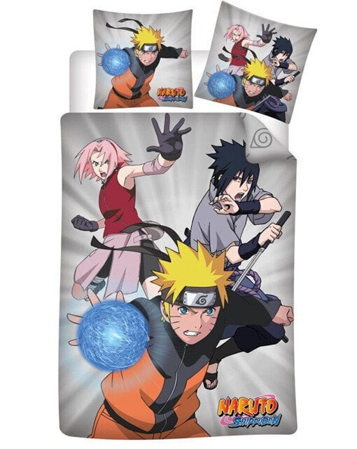 Naruto Shippuden bērnu gultas veļas komplekts, 140x200cm, 3 daļas cena un informācija | Bērnu gultas veļa | 220.lv