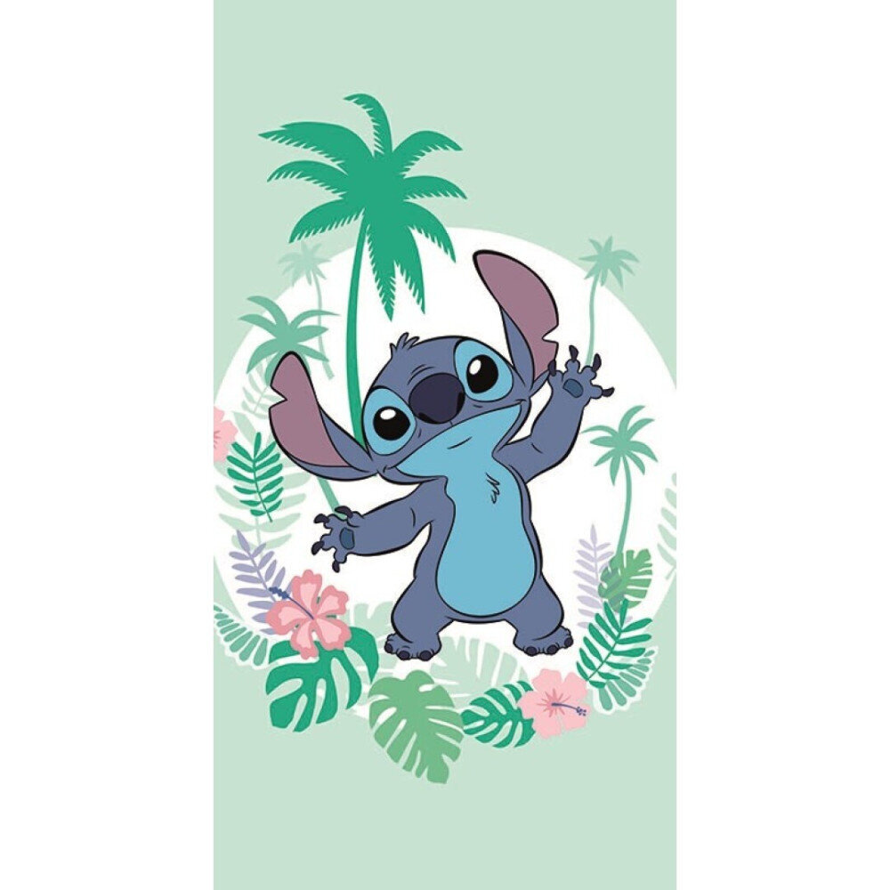 Pludmales dvielis Disney Lilo&Stitch Tropical, 70x140 cm cena un informācija | Dvieļi | 220.lv