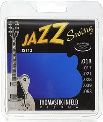 Струны Thomas 676737 для электрогитарной серии Jazz Swing Nickel Flat Rant, предложение JS113 Средняя .013-.053W цена и информация | Принадлежности для музыкальных инструментов | 220.lv