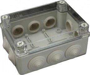 Поверхностный бокс S-Box 306-P - 150x110x70, 10 сальников, IP65 цена и информация | Электрические выключатели, розетки | 220.lv