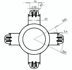 Starplika 60-82 mm halogēna un LED spuldžu aizsardzībai - D60 cena un informācija | Elektrības slēdži, rozetes | 220.lv