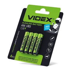 Baterijas AAA Alkaline, 1.5V, 1200mAh, 4gab. cena un informācija | Baterijas | 220.lv