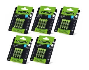 Baterijas Videx AAA Alkaline, 1.5V, 1200mAh, 20 gab. cena un informācija | Baterijas | 220.lv