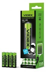 Baterijas Videx AAA Alkaline, 1.5V, 1200mAh, 60 gab. cena un informācija | Baterijas | 220.lv