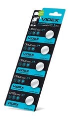 Baterija Videx CR1620 3V Lithium 70mAh, 25 gab. cena un informācija | Baterijas | 220.lv