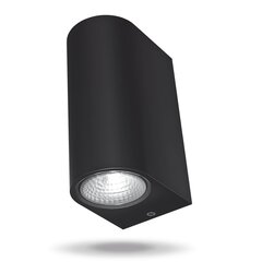 Fasādes gaismeklis LED abpusējs 6W VIDEX PELLE-BLACK, 540Lm 2700K, IP44 (silti balta gaisma), melns cena un informācija | Āra apgaismojums | 220.lv