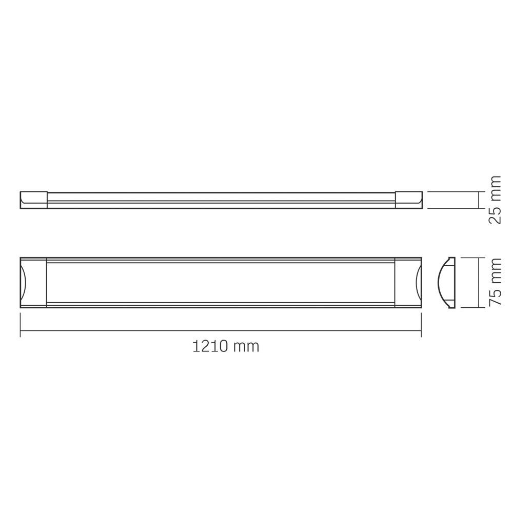 Tehniskais gaismeklis Videx LED 36W, 1200mm цена и информация | Griestu lampas | 220.lv