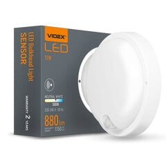 Ārtelpu gaismeklis ar kustību sensoru Videx LED 11W, balts цена и информация | Уличное освещение | 220.lv