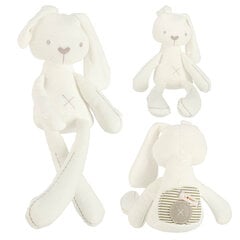 Plīša trusis Bunny Ikonk, balts, 49 cm cena un informācija | Rotaļlietas zīdaiņiem | 220.lv