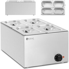 Bain marie elektriskais sildītājs 4 x GN 1/4 640 W 10155401 цена и информация | Обогреватели | 220.lv