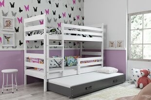 Bērnu gulta BMS44BP, 80x190 cm, balta/pelēka cena un informācija | Bērnu gultas | 220.lv