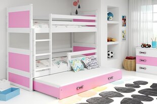 Bērnu gulta BMS65R, 80x190 cm, balta/rozā cena un informācija | Bērnu gultas | 220.lv