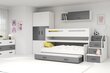 Bērnu gulta BMS190P, 80x200 cm, balta/pelēka цена и информация | Bērnu gultas | 220.lv