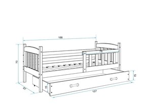 Детская кроватка BMS95PP, 80x160 см, серый цена и информация | Детские кровати | 220.lv