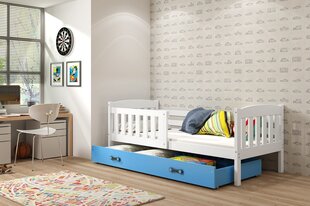 Bērnu gulta BMS96BZI, 80x190 cm, balta/zila cena un informācija | Bērnu gultas | 220.lv