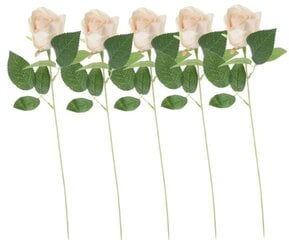Розы искусственные 5 шт G7, белые цена и информация | цветочные соцветия 1 шт | 220.lv
