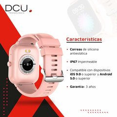 Viedpulkstenis DCU CURVED GLASS PRO Rozā цена и информация | Женские часы | 220.lv