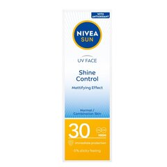 Matējošs sejas krēms Nivea Sun UV Facial Shine Control SPF30, 50 ml cena un informācija | Sauļošanās krēmi | 220.lv