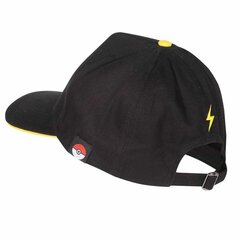 Cepure Unisex Pokémon Pikachu Badge 58 cm Melns Viens izmērs D0800405 cena un informācija | Sieviešu cepures | 220.lv