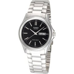 Unisex Pulkstenis Casio DATE Melns Sudrabains (Ø 35 mm) S7289258 cena un informācija | Sieviešu pulksteņi | 220.lv