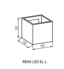 REKA LED āra sienas lampa EL 7W-L-W cena un informācija | Āra apgaismojums | 220.lv