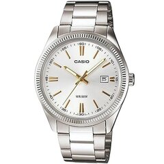 Vīriešu Pulkstenis Casio DATE - SILVER, GOLD INDEXES (Ø 39 mm) S7273768 cena un informācija | Sieviešu pulksteņi | 220.lv