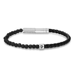 Police Twine Bracelet for Men Stainless Steel with beads and Leather PEAGB0012501 PEAGB0012501 цена и информация | Украшения на шею | 220.lv