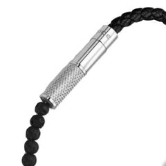 Police Twine Bracelet for Men Stainless Steel with beads and Leather PEAGB0012501 PEAGB0012501 cena un informācija | Kaklarotas | 220.lv
