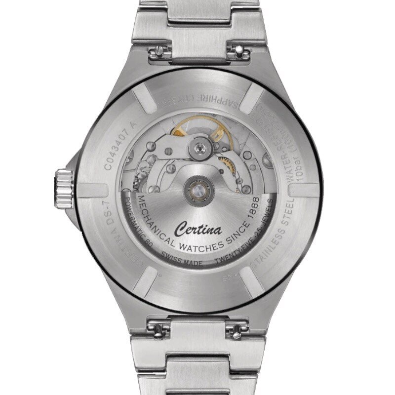 CERTINA DS-7 POWERMATIC 80 C043.407.22.091.00 C043.407.22.091.00 cena un informācija | Sieviešu pulksteņi | 220.lv