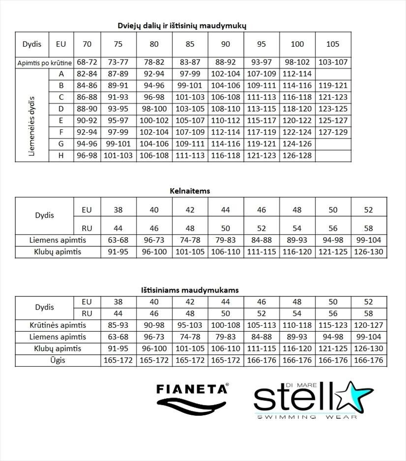 Atsevišķs peldkostīms Fianeta 3203 Zils cena un informācija | Peldkostīmi | 220.lv