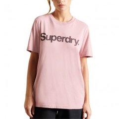 Sieviešu Superdry Logo klasiskais t-krekls rozā krāsā цена и информация | Женские футболки | 220.lv