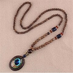 NEPĀLIJAS BUDISMA koka kaklarota MALA amulets TALISMAN HANDMADE pērlītes EL71 cena un informācija | Kaklarotas | 220.lv