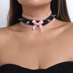 Черная готическая подвеска CHOKER с кружевной вышивкой CH10 CH10 цена и информация | Украшения на шею | 220.lv