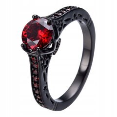 GOTHIC 316L BRANCH RING r.22 O39-RED-BLACK-02-22 цена и информация | Кольца | 220.lv